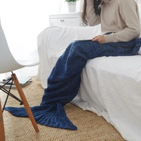 inyahome blankets mermaid tail for kids adult hand crochet snuggle mermaid all seasons seatail sleeping bag blanket