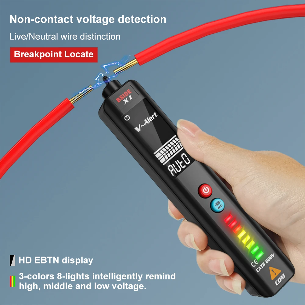 BSIDE Цифровой мультиметр ручка Тип метр умный DC AC вольтметр Авто Диапазон