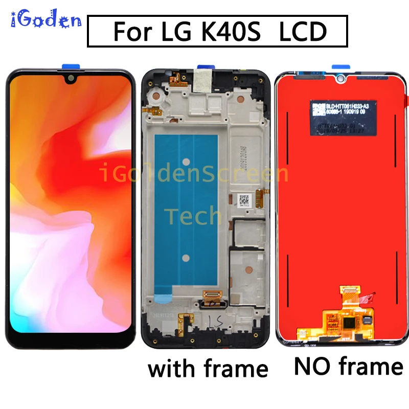 Для LG K40S ЖК дисплей кодирующий преобразователь сенсорного экрана в сборе сменный