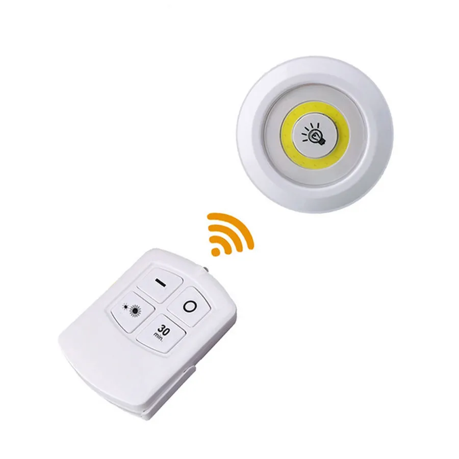 1 Remote 1 Lamp Thrisdar 3 Вт COB диммируемая светодиодная подсветка под шкаф с дистанционным сенсорным краном светодиодный Шайба шкаф светильник s кухонный шкаф лестничный ночник - Цвет: 1 Remote 1 Lamp