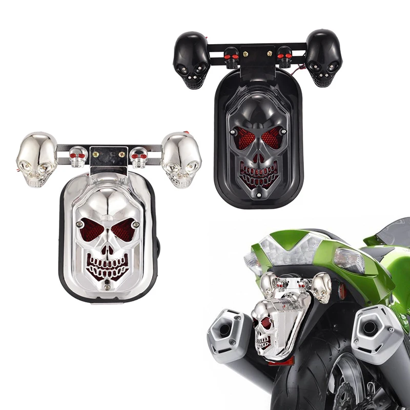 Настраиваемый светильник для мотоцикла с черепом световой индикатор фиолетовый