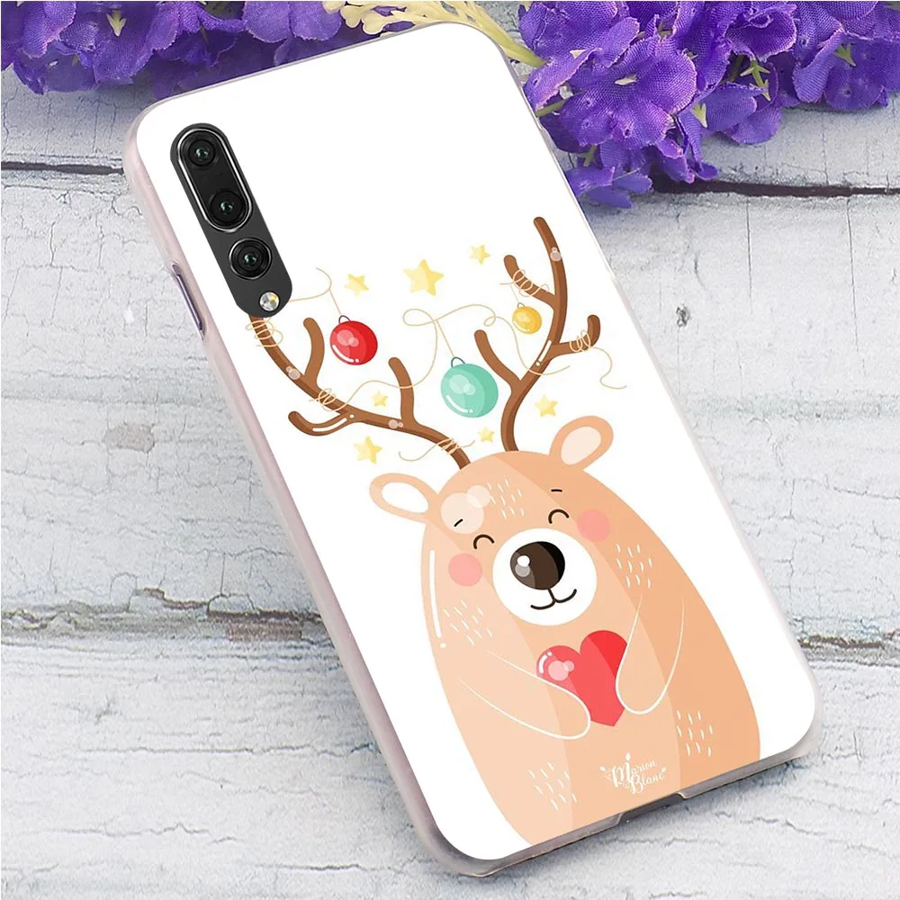 Christmas New Year Hard Phone Cover for Huawei Honor 10 Case 6A 7A Pro 8 9 Lite View 20 9X Y6 Y7 Y9 Prime Nova 3 3i 4 5i | Мобильные