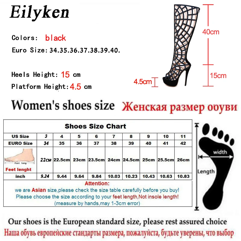 Ботинки женские с открытым носком на платформе и высоком каблуке размеры 41 42 |