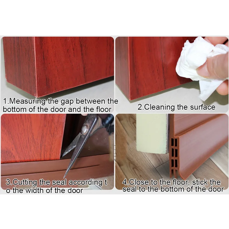 New1PC двери развертки Силиконовое нижнее уплотнение полосы погода зачистки проект