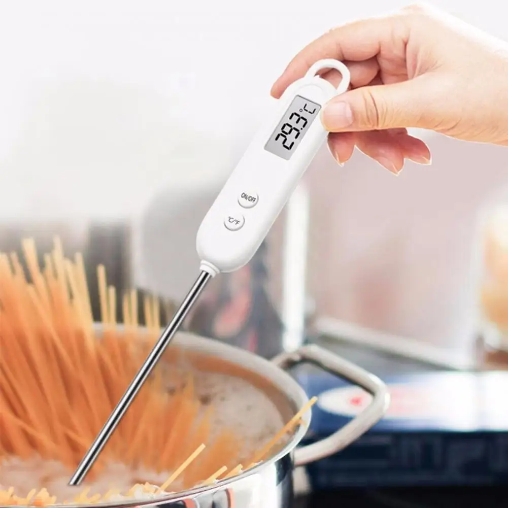 

Cooking Thermometer LCD Screen Instant Read Stainless Steel Digital Temperature Sensor for Kitchen