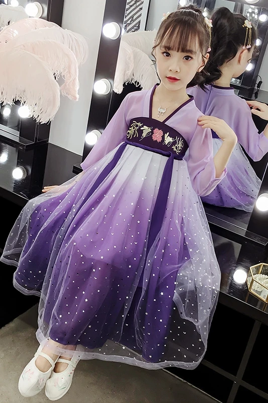 

hanfu kids Chinese skirt girls hanfu Oriental Chinese Style Retro Hanfu DressPrincess Hanfu dress hanfu cosplay Kids Tang Suit