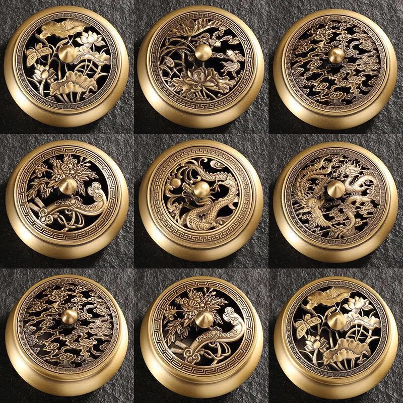 12 стильных твердых медных благовоний портативная фарфоровая курильница