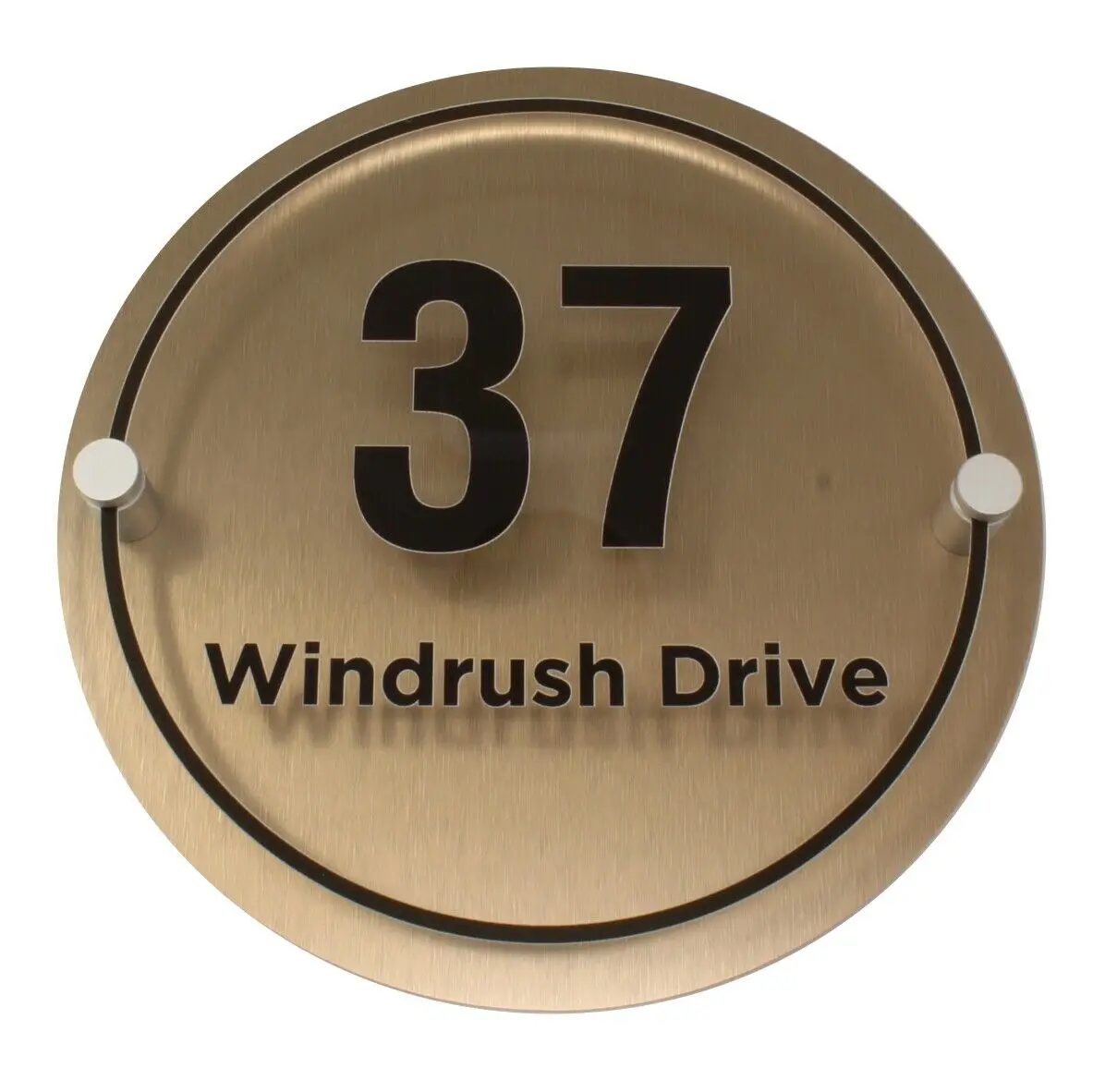 DIY номер дома матовый медный эффект персонализированный современный знак на дом