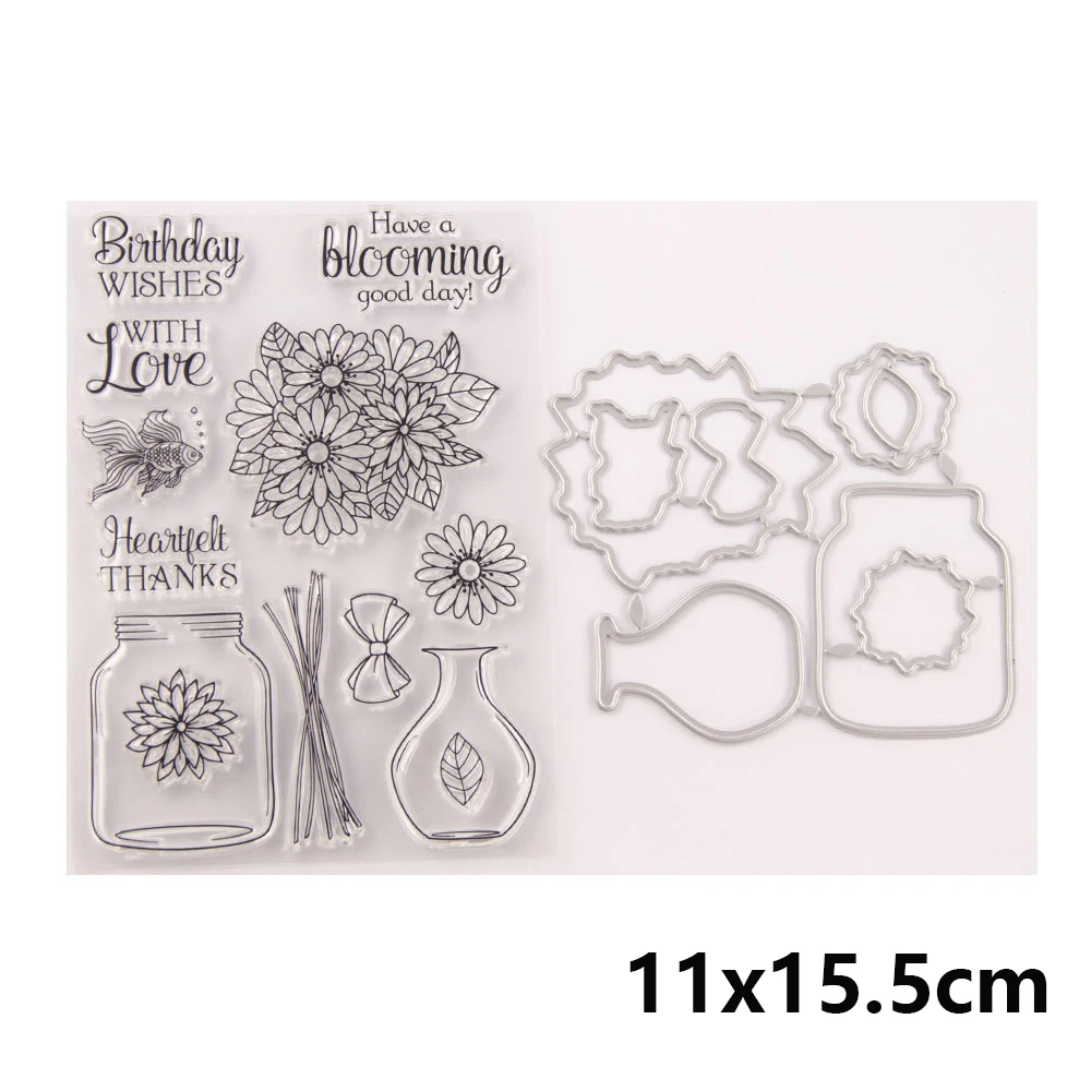 Штампы и штампы в виде бутылки желаний металлические для вырезания скрапбукинг