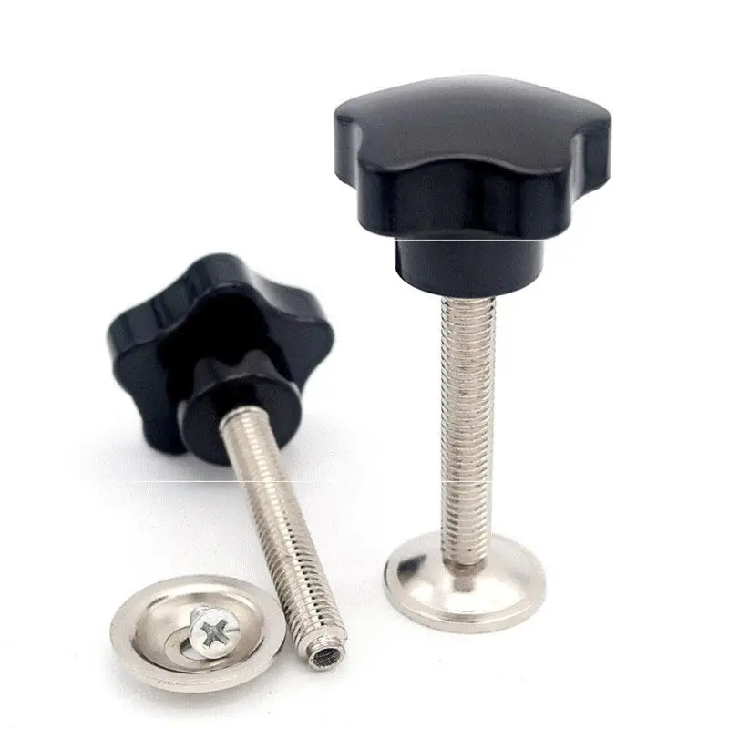 5PCS Hand-tightening Screw M8/M10 Torx Internal Thread Clamping with Pressure Piece Five-star Handle Home Hardware - купить по