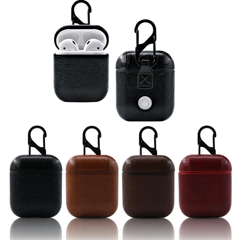 Новая роскошная сумка для Apple AirPods, кожаный чехол для беспроводных наушников с Bluetooth, чехол для Air Pods 1 2, чехол для зарядного устройства, чехол ... чехол