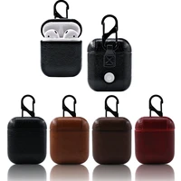 new luxury bag for apple airpods bluetooth wireless earphone leather case cover for air pods 1 2 funda cover charging box cases