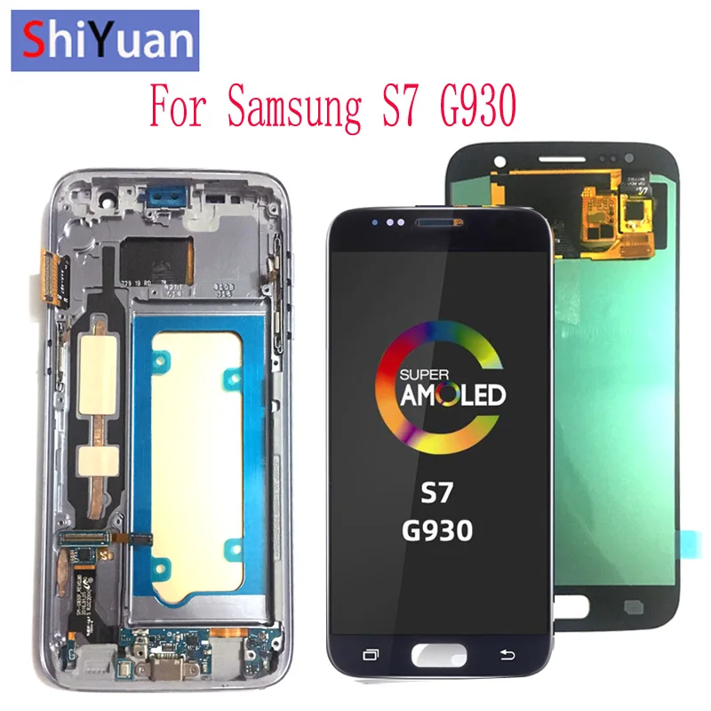 AMOLED ЖК экран для Samsung Galaxy S7 дисплей сенсорный Замена SAMSUNG G930 G930F G930FD SM G930|Экраны