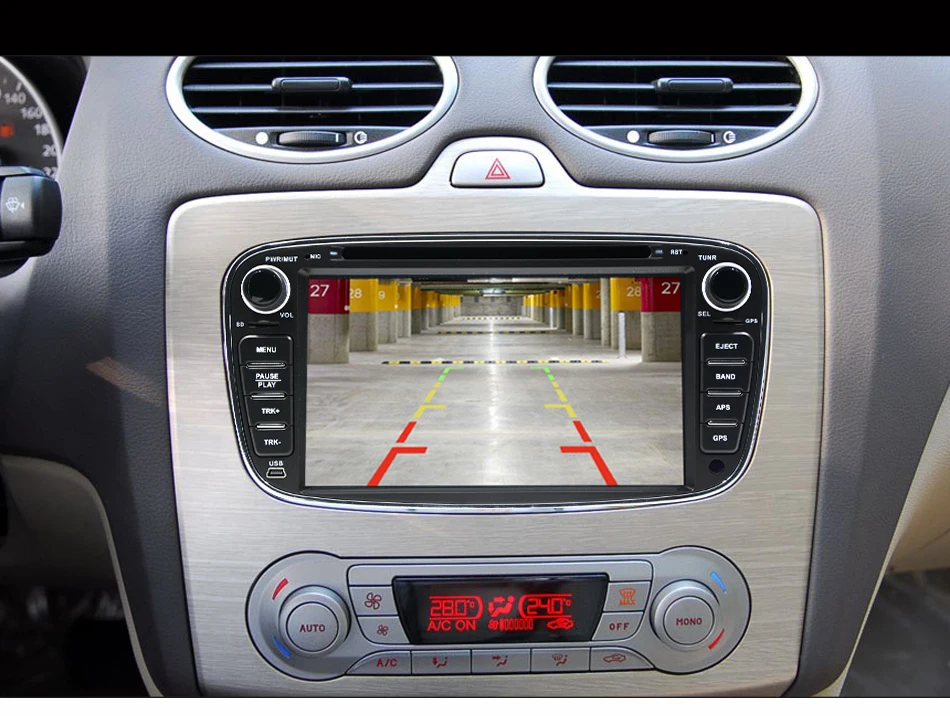 Eunavi 2 Din " Android 9,0 автомобильный dvd-плеер радио онлайн карты gps навигация wifi для Ford focus II Galaxy Transit Tourneo Mondeo
