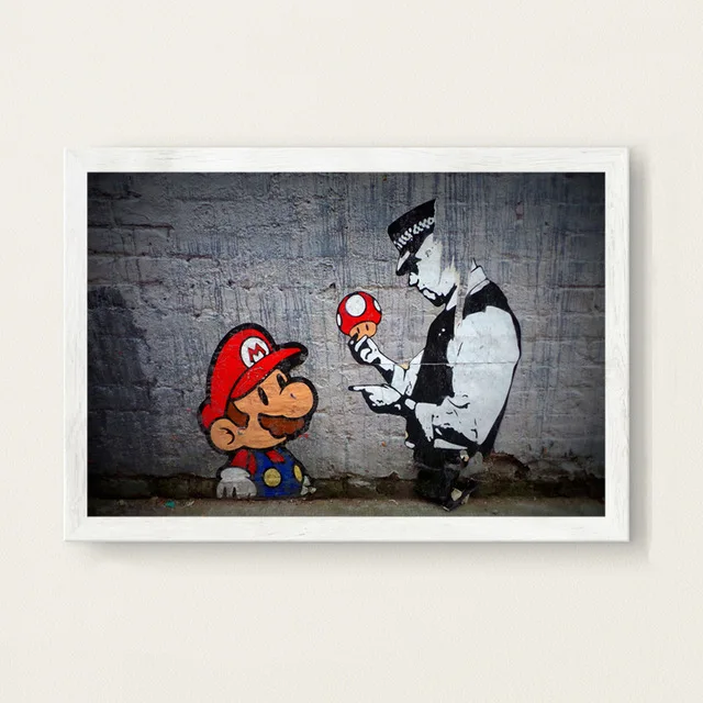 11 Banksy граффити современное искусство уличное искусство Искусство Живопись Шелковый Холст плакат настенный домашний декор - Цвет: 11