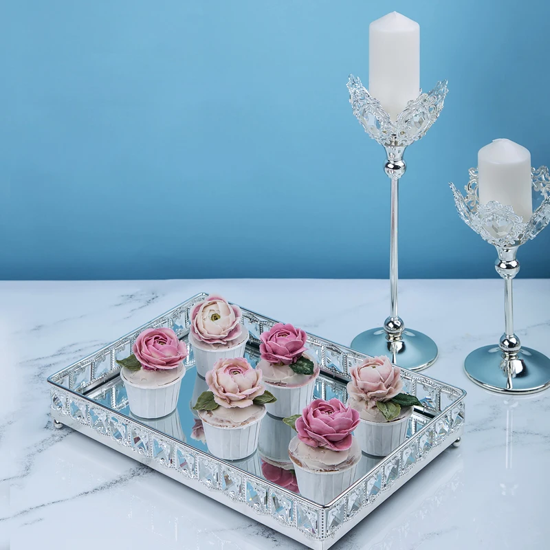 Металлический серебряный подсвечник для хранения полки Скандинавии роскошная