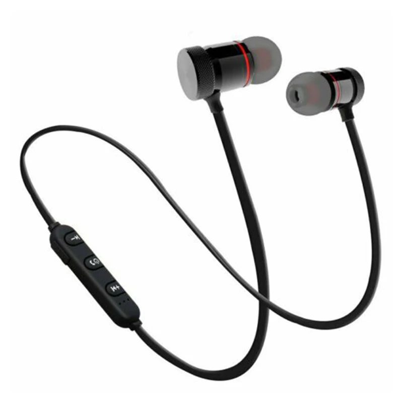 Универсальные Bluetooth V4.1 наушники спортивные магнитные Беспроводные с шейным