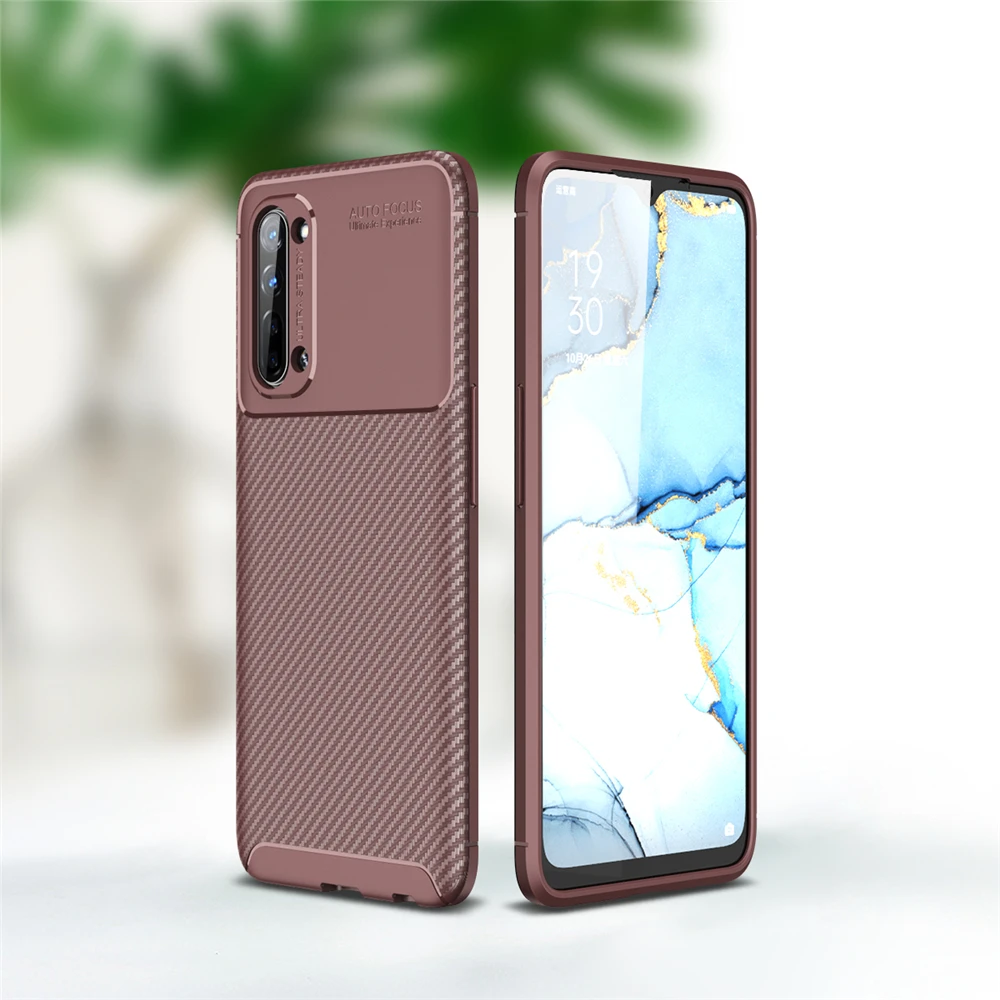 

For OPPO Reno3 Case Business Style Silicone Rubber Shell Coque Back Phone Cover For OPPO Reno 3 Protective Case For OPPO Reno3