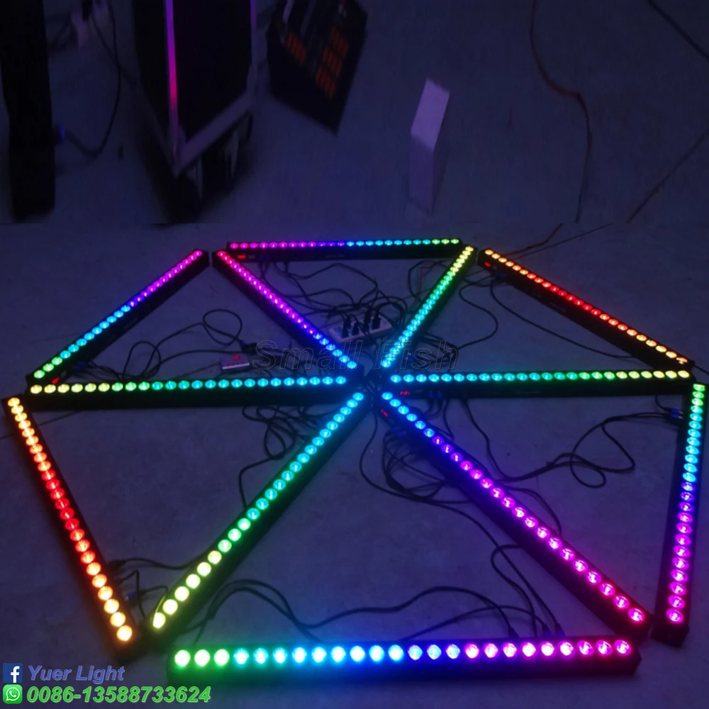 4 шт./лот 24x3 Вт RGB 3 в 1 светодиодный настенный светильник сценический DMX контроллер