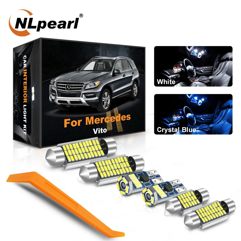 

Car Interior Lights for Mercedes Benz Vito W638 W639 Vehicle Canbus Led Indoor Map Dome Reading Trunk Light Auto Lamp Kit