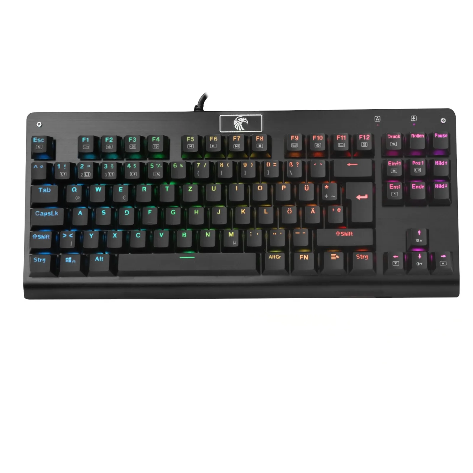 Новая немецкая Механическая игровая клавиатура Z77 с Rgb-подсветкой Tkl 88 клавиш