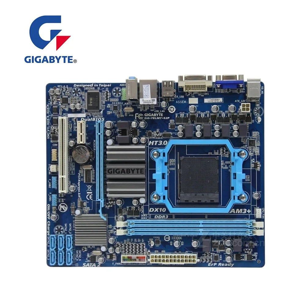 Материнская плата для GIGABYTE GA 78LMT S2P компьютера USB2.0 SATA2 AM3 + DDR3 AMD 760G 990FX 970 б/у