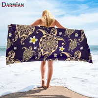 darmian summer fashion leopard design shower towel kids adults quick dry soft portable face towel for travel summer beach towels