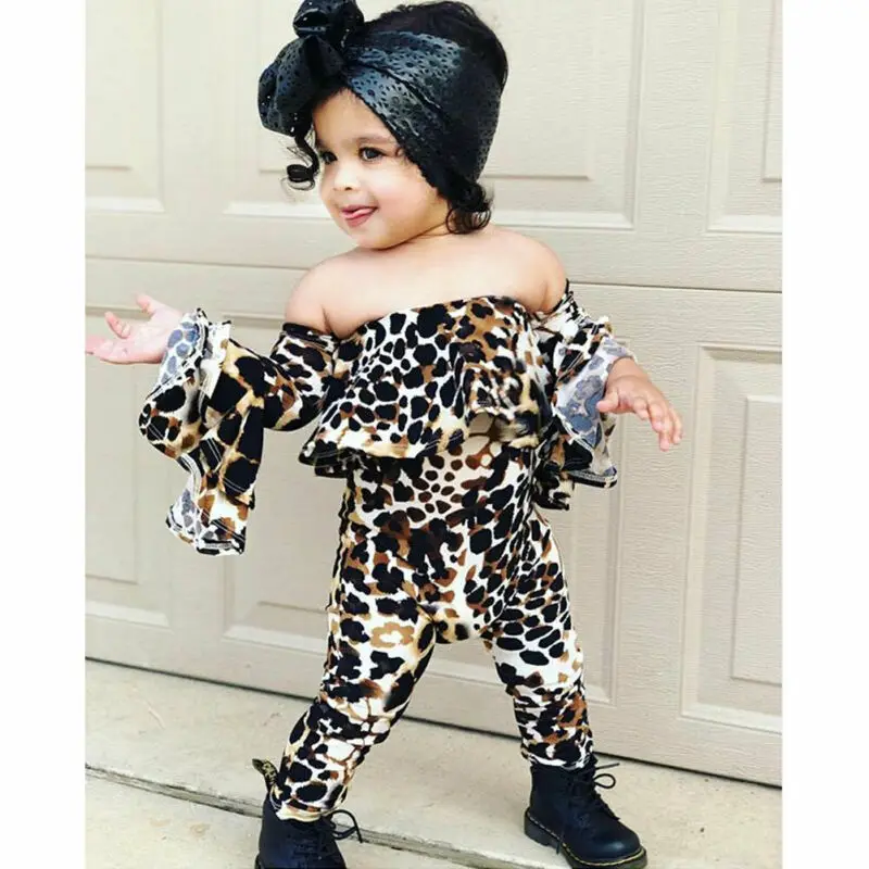 Комбинезон для девочек коллекция 2020 года комбинезон с леопардовым принтом и