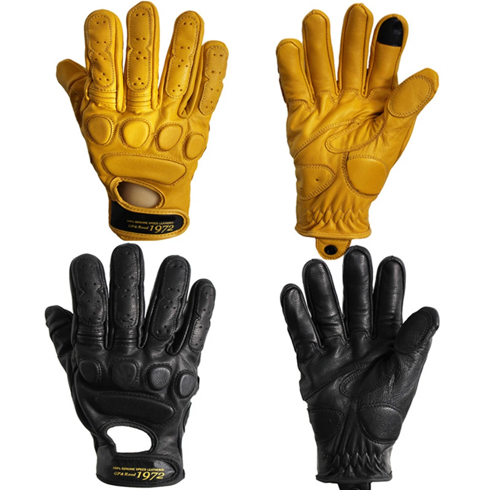 

New retro leather gloves off-road motorcycle racing gloves waterproof wear-resistant sheepskin gloves riding non-slip gloves