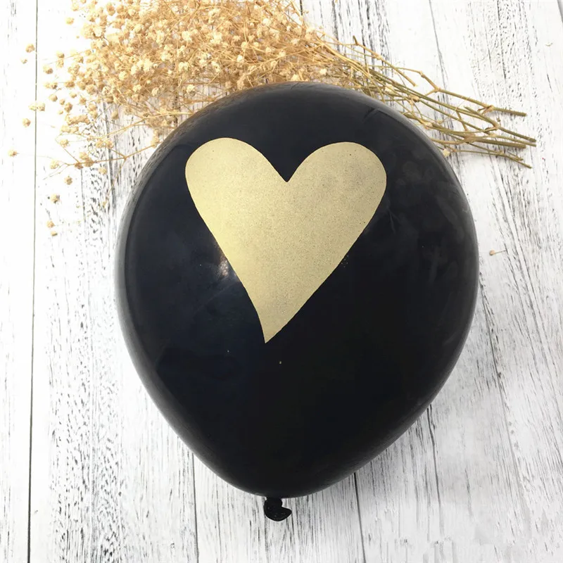 Набор воздушных шаров с сердечками и звездами черные воздушные шары сделай сам