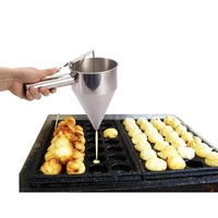 stainless steel piston funnel with stander batter dispenser bakery use cake decorating tool