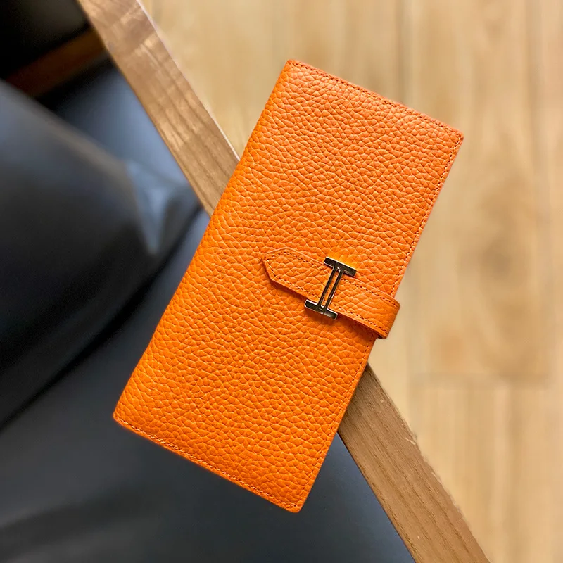 

Women's Leather Wallet Female Long Luxury Designer Multi-card Position Clutch Ladies Brand Multifunctional Folding Coin Purses