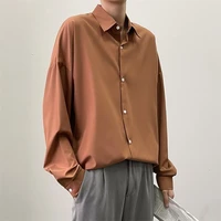 korean dress shirt mens fashion solid color society men shirt spring summer casual shirts mens long sleeved shirt m 2xl