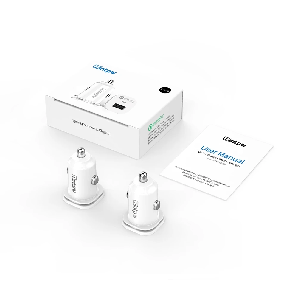 

2 Pcs 1 Port USB Fast Car Charger Fast Charge 3.0 USB Charger For Smart Phone Tablet Auto Adapter In Car Electronics Accessories