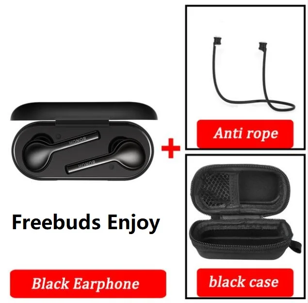 E blk n rope n case Huawei FreeBuds Наслаждайтесь freebuds Lite TWS huawei Bluetooth беспроводные наушники 12 часов воспроизведения водонепроницаемый контроль крана - Цвет: E blk n rope n case
