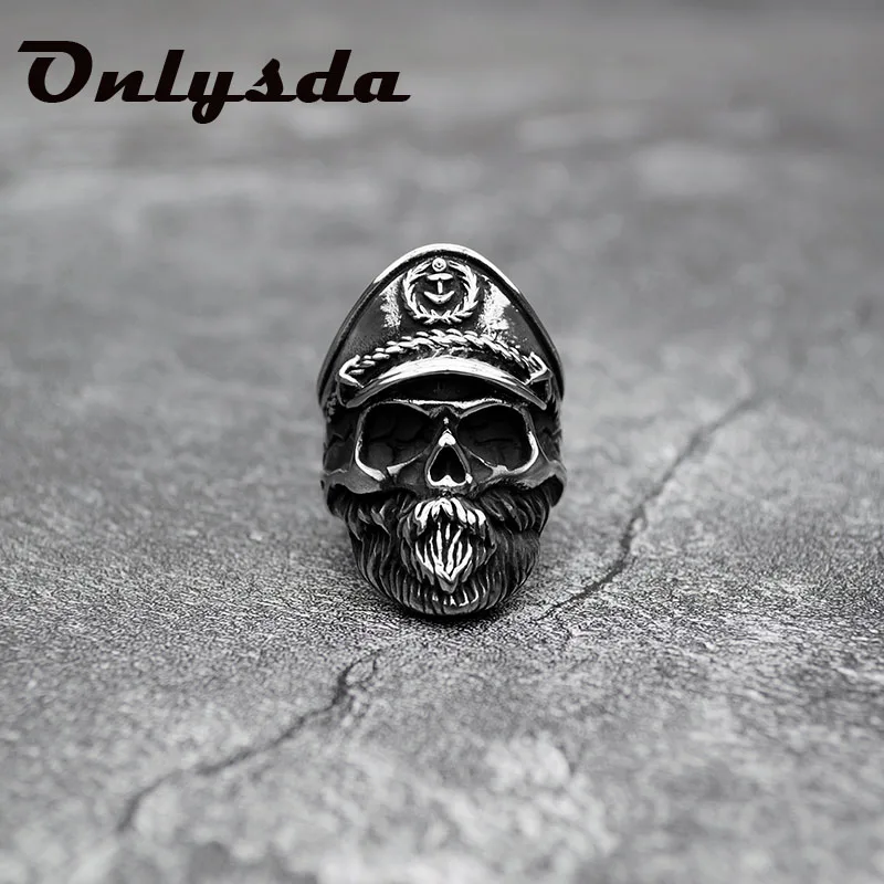 Onlysda уникальное Винтажное кольцо в виде черепа пирата с перекрещивающимися