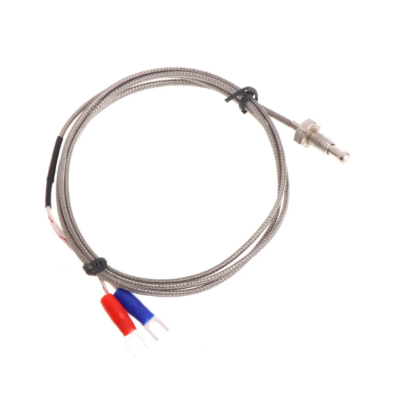 

M6 Screw Probe K Type Thermocouple 1m Industrial Temperature Sensor Cable Wire