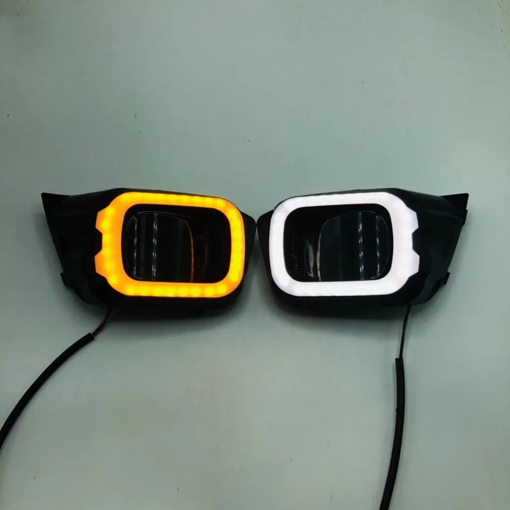 2PCS LED Daytime Running Light For Ford Ranger T8 2019 2020 Yellow Turning Signal Relay Waterproof Car 12V DRL Lamp | Автомобили и
