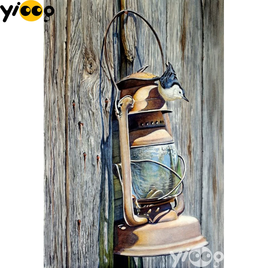 

Full Square/Round Drill Diamond Painting Cross Stitch Embroidery Oil lamp on the door Rhinestone Mosaic Home Decor Gift AX2670