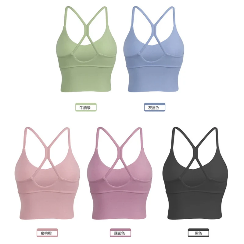 

WOHUADI Women Sport Suit Gym Set Sexy Sling Sports Bra Yoga Set Female Gym Clothing seamless leggings Fitness workout 2pcs set