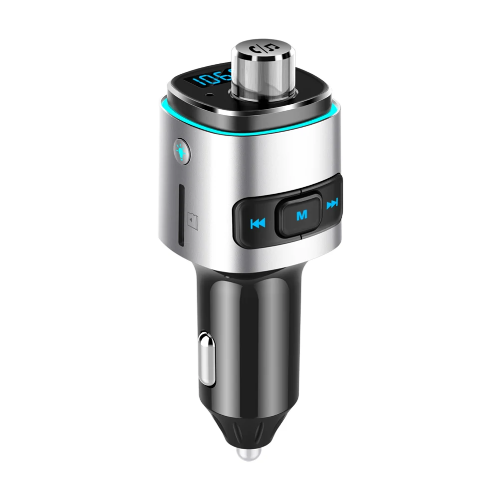 Fm передатчик U Disk Lossless музыкальный плеер Автомобильный MP3 Bluetooth Hands free вызов QC3.0