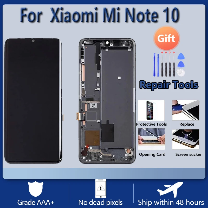 

Super Amoled For Xiaomi Mi Note 10 /Mi Note 10 Lite /Mi Note 10 Pro / CC9 Pro LCD Display Edge Screen Touch Screen