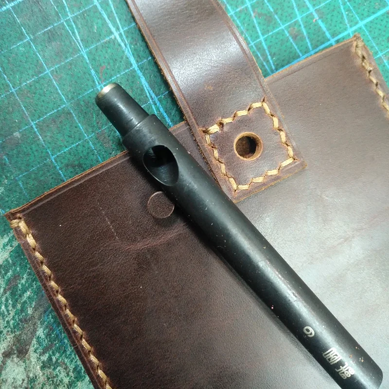 Профессиональный дырокол для кожи Круглый режущий стежок бумажника ремня сделай