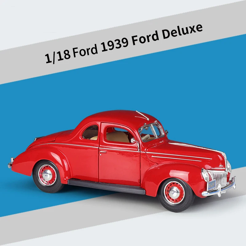 

Автомобиль Maisto 1:18 Ford 1939 Deluxe, сверхнатуральная серия, модель автомобиля из сплава, литой под давлением, игрушечный автомобиль, крафтовое укра...