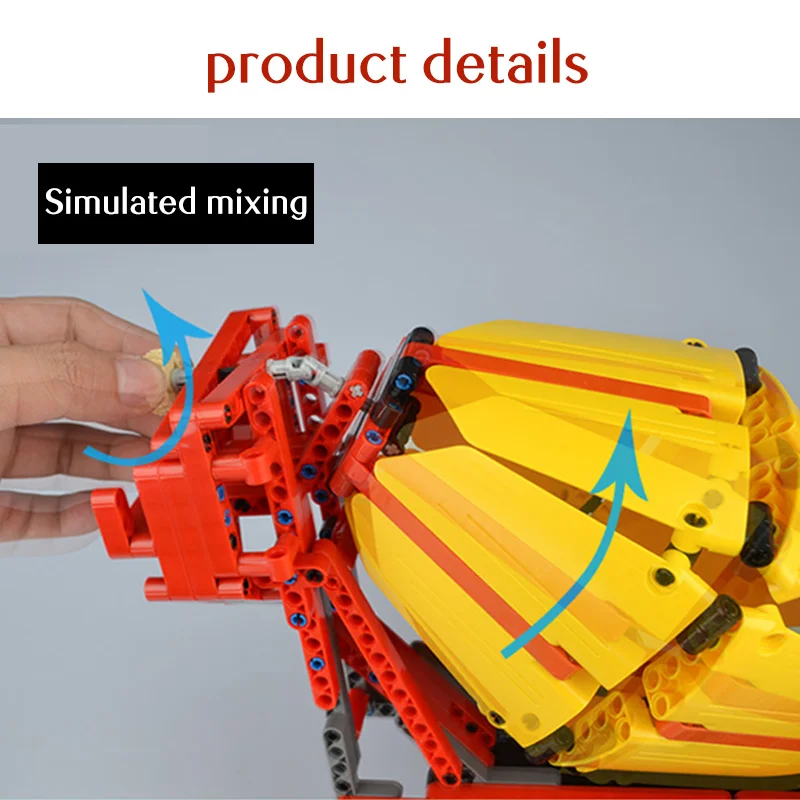 815 шт RC город миксер грузовик автомобиль строительные блоки техника