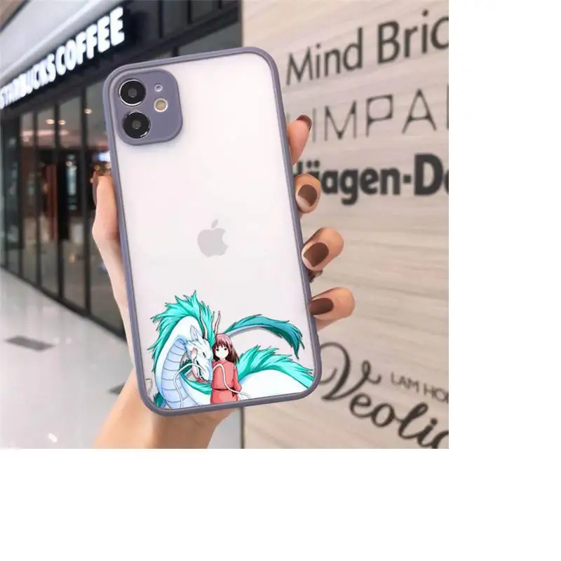 

Cute Totoro Spirited Away Ghibli Miyazaki Phone Cases matte transparent For iphone 7 8 11 12 plus mini x xs xr pro max cover