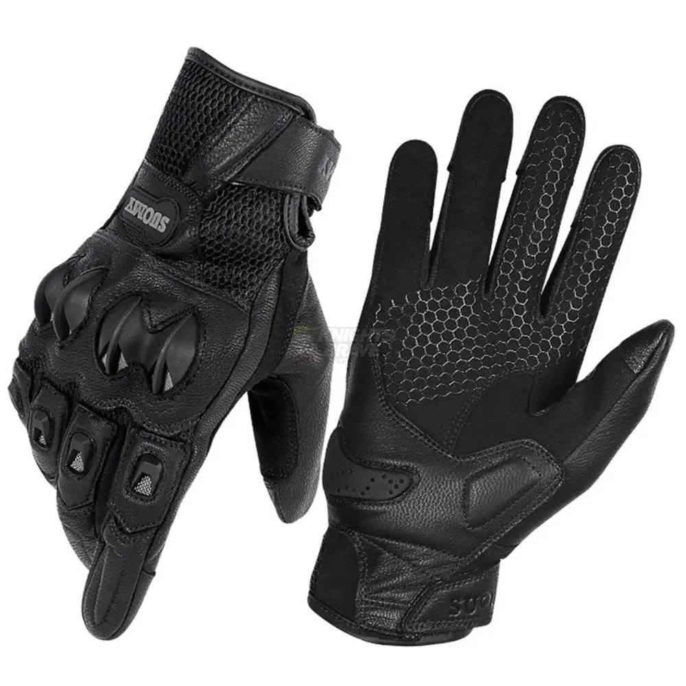 Мотоциклетные Перчатки SOUMY, водонепроницаемые дышащие кожаные, с защитой от падения, для сенсорных экранов