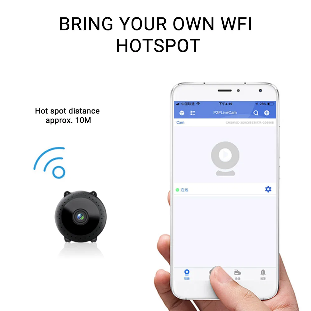 Новая Wifi мини камера ночного видения 1080P Беспроводная радионяня наблюдения Домашняя безопасность P2P мини камера WiFi