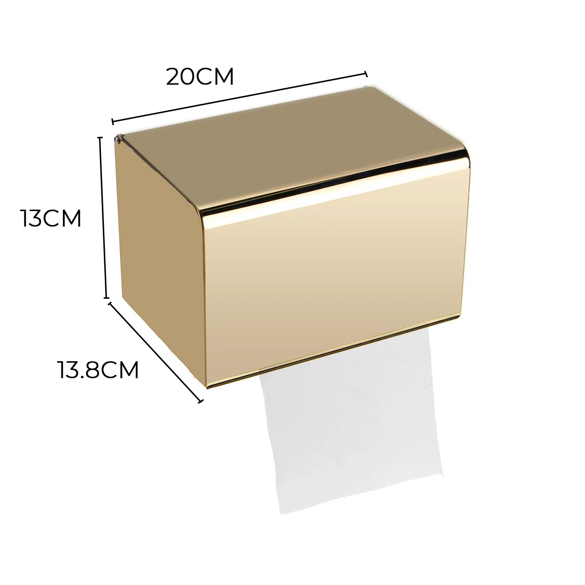 

Stainless Steel Bathroom Tissue Dispenser Wall-mounted Tissue Box Holder Waterproof for Paper Towel Toilet Paper Box
