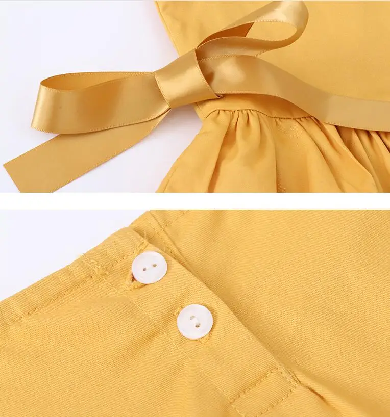 Комплект для девочек подростков Однотонная футболка с оборками и брюки широкими